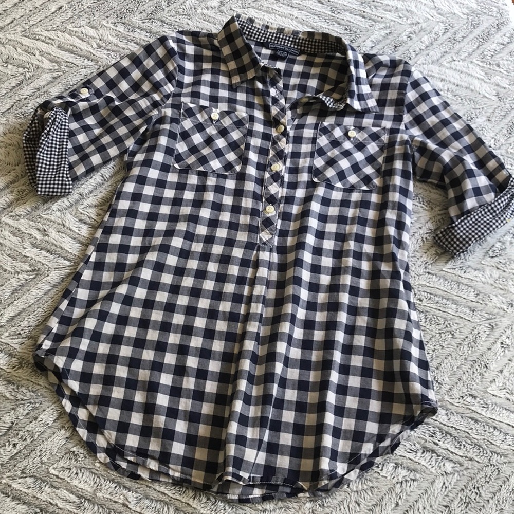 Girls American Living Plaid Button Down